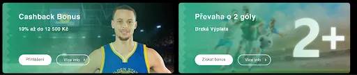 Získejte sportovní bonusy: 10% Cashback až do 12 500 Kč a speciální akci Převaha o 2 góly s možností brzké výplaty Sportovní bonusy – Cashback Bonus 10 % až do 12 500 Kč a nabídka Převaha o 2 góly s brzkou výplatou